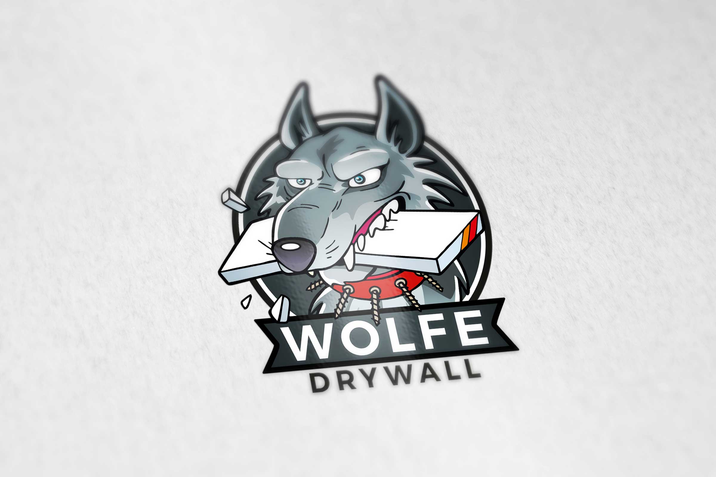 Wolfe-Drywall-Logo-Design